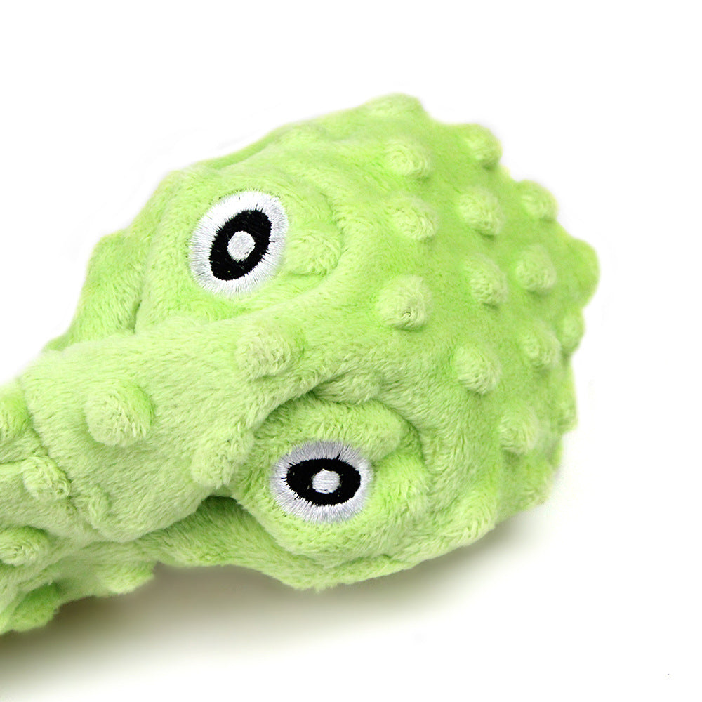 New Pet Supplies Cute Cartoon Voice Octopus Toys Puzzle Biting Cat and Dog Supplies