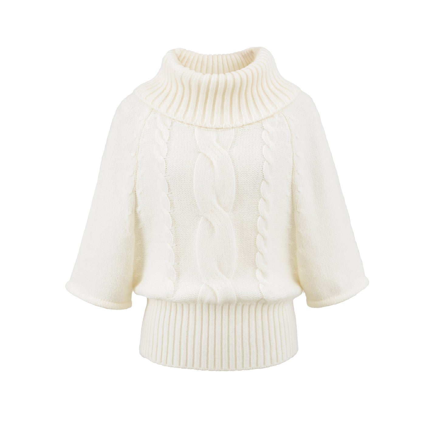 Fried Dough Twists cape high neck sweater