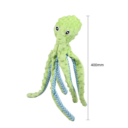 New Pet Supplies Cute Cartoon Voice Octopus Toys Puzzle Biting Cat and Dog Supplies